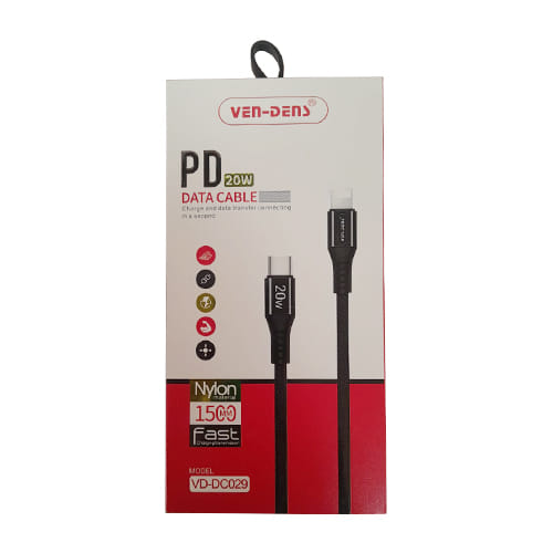 Ven-Dens VD-DC029 PD 20W Type-C To 8Pin Data Cable for iPhone