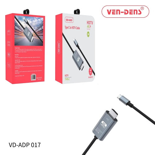 4K High-Speed Type-C to HDTV Cable by Ven-Dens VD-ADP017