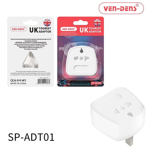 Ven-Dens Universal UK Travel Adaptor SP-ADT01