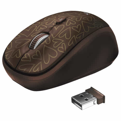 Trust Wireless Mouse DPI Levels 800/1600 DPI (Brown)