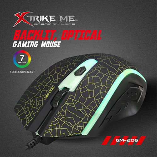 XTRIKE ME GM-206 Optical Gaming Mouse Black