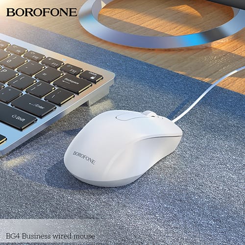 BOROFONE BG4 High-Precision Wired Business Mouse - Durable & Ergonomic