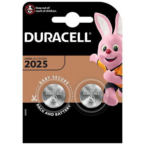 Duracell DL2025 3v Lithium Coin Battery Twin Pack