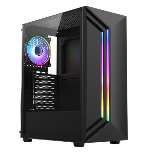 Vida Apollo ARGB Gaming Tower Tempered Glass ATX Case with LED Accents