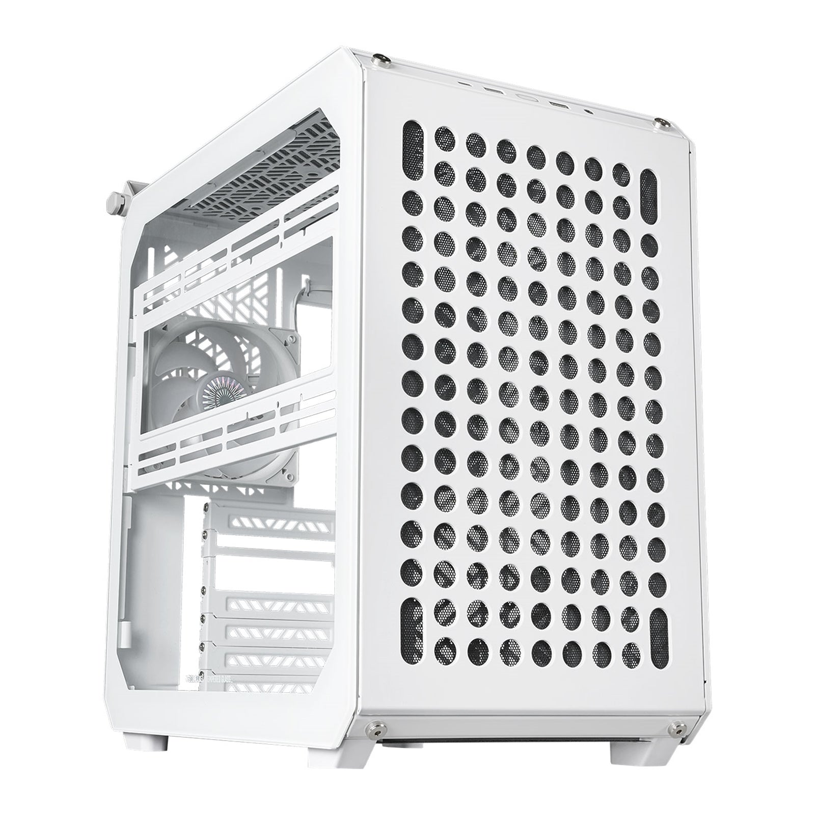 Cooler Master Qube 500 Flatpack - White, Modular Mid-Tower with Tempered Glass Window