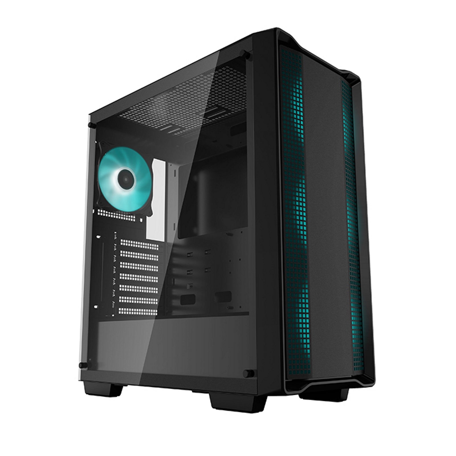 DeepCool CC560 Gaming Case Black Mid Tower with Tempered Glass and LED Fans