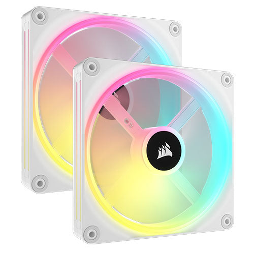 Corsair iCUE LINK QX140 RGB PWM Case Fans - 14cm, Dual Pack, 34 LEDs