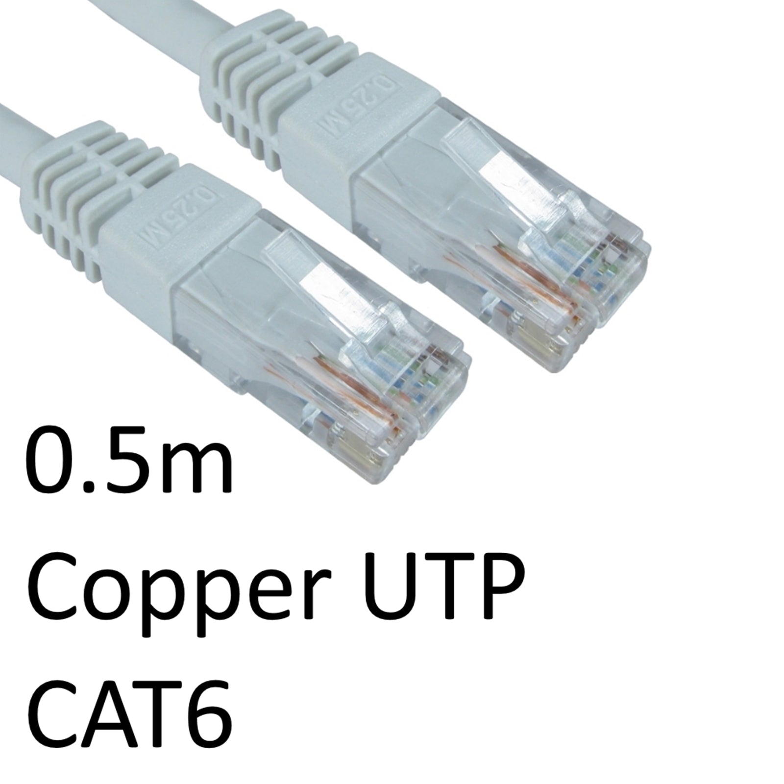 CAT6 RJ45 (M) to RJ45 (M) 0.5m OEM Moulded Boot Copper UTP Network Cable - White