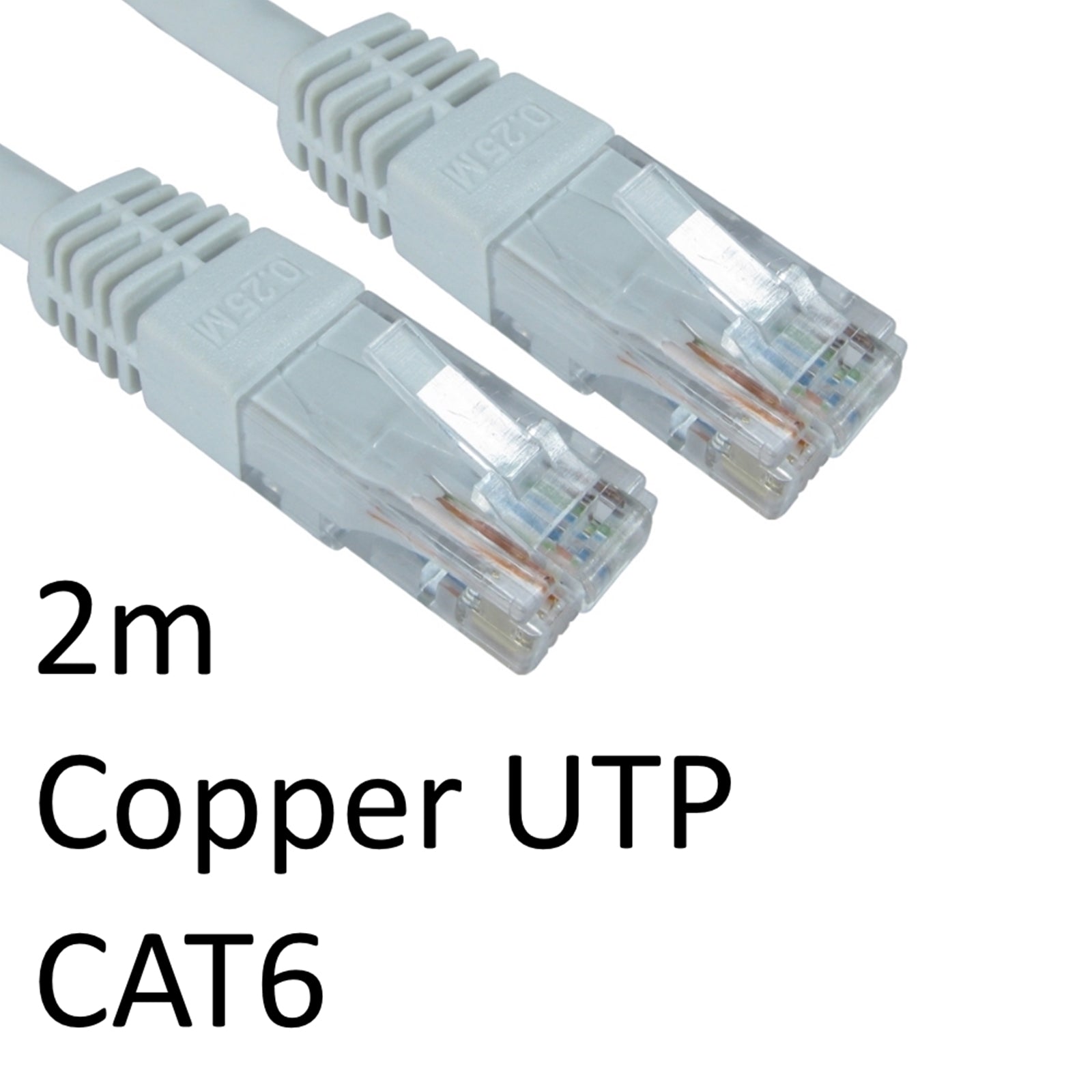 2m CAT6 RJ45 Copper UTP Network Cable - White