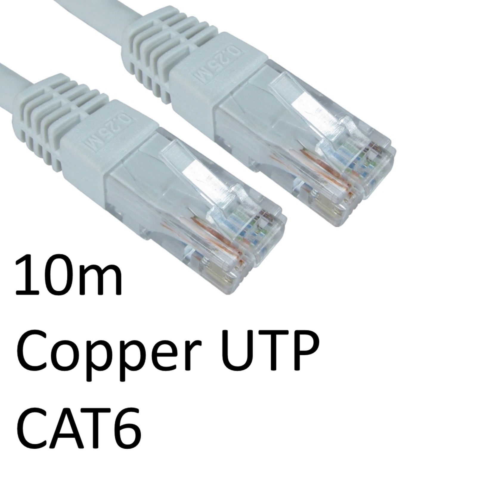 RJ45 (M) to RJ45 (M) CAT6 10m White Network Cable