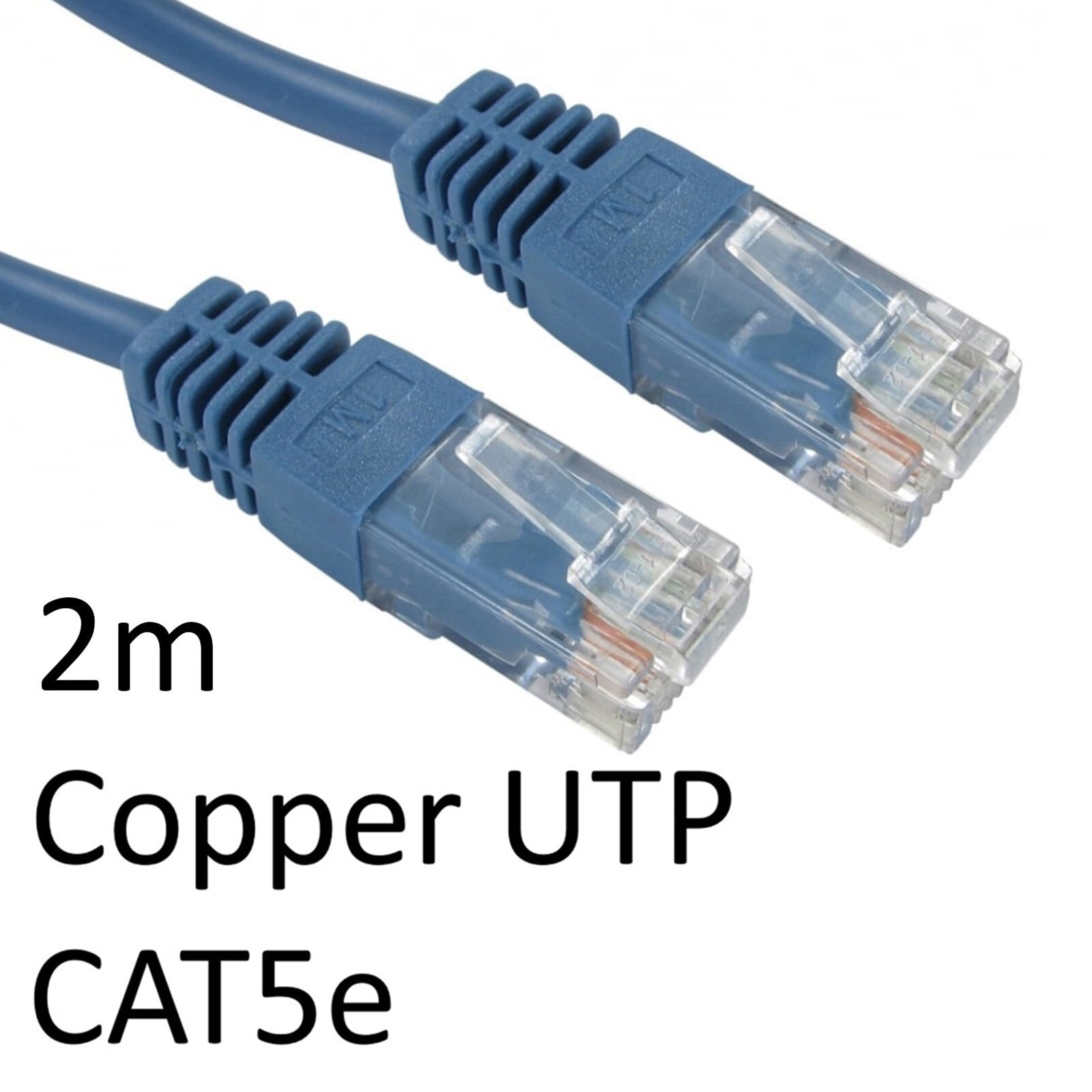 Cat5e RJ45 (M) to RJ45 (M) 2 Metre OEM Moulded Boot Copper UTP Network Cable - Blue