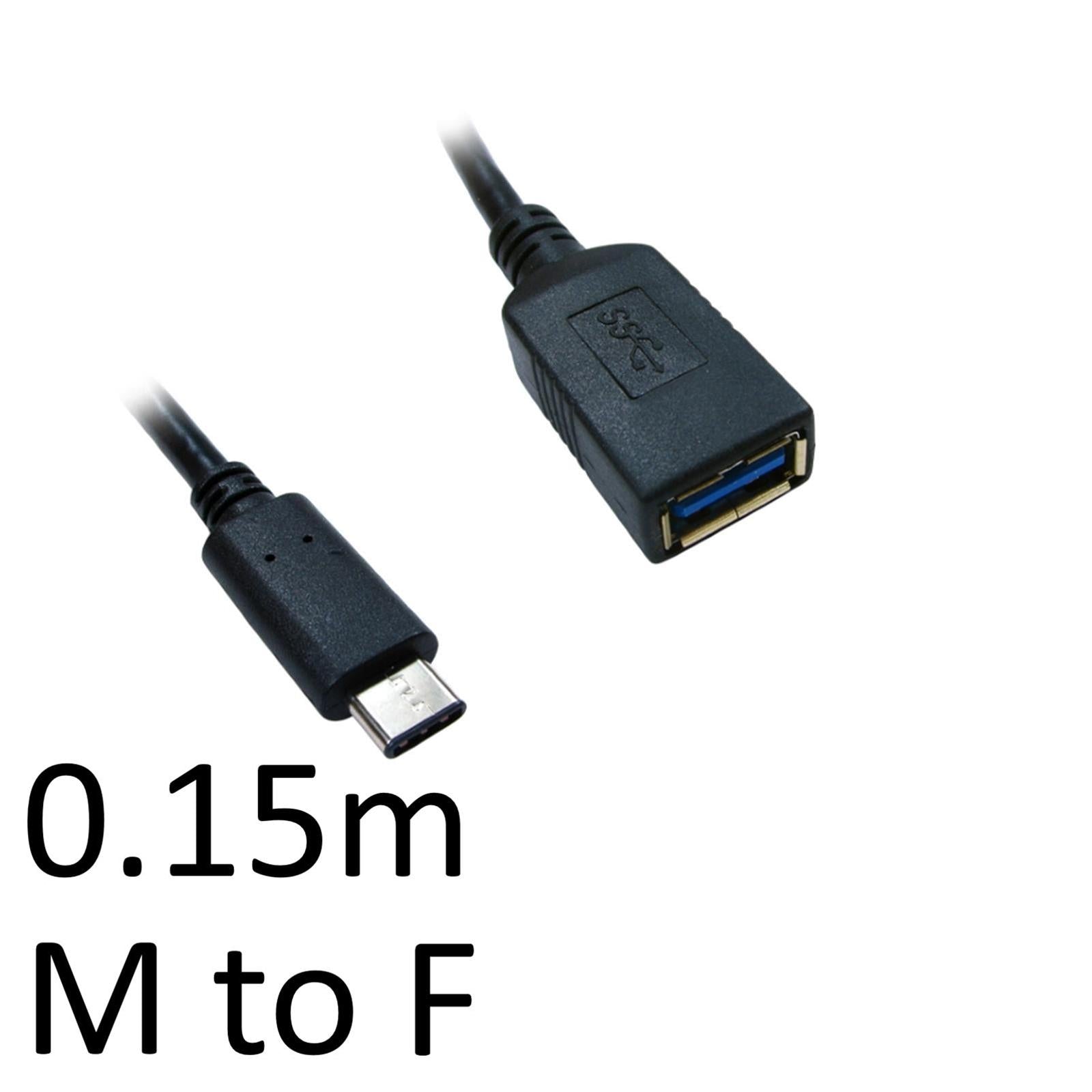 USB 3.0 to USB-C Adapter 0.15m, Black