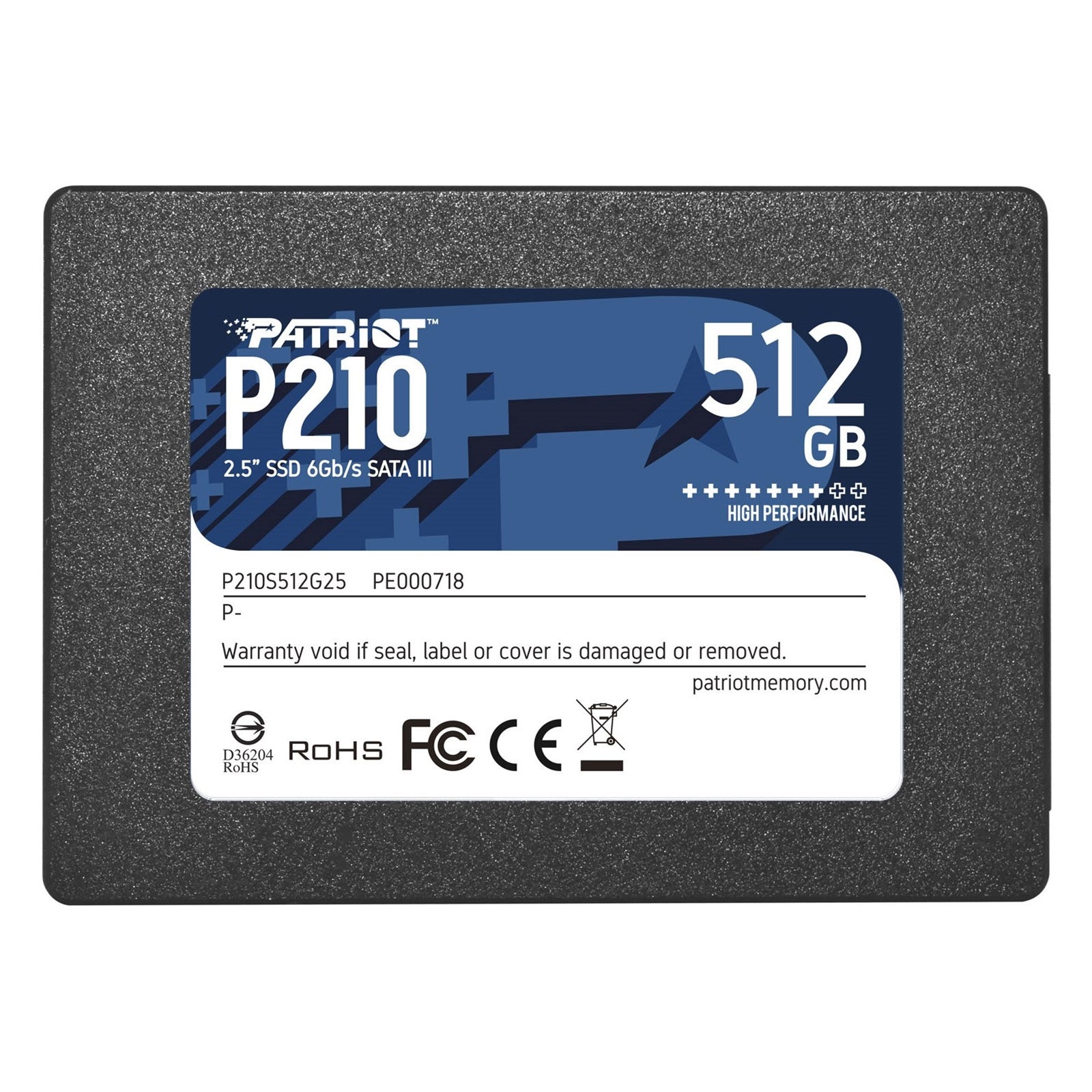 Patriot P210 512GB SSD High-Speed SATA III Interface Solid State Drive