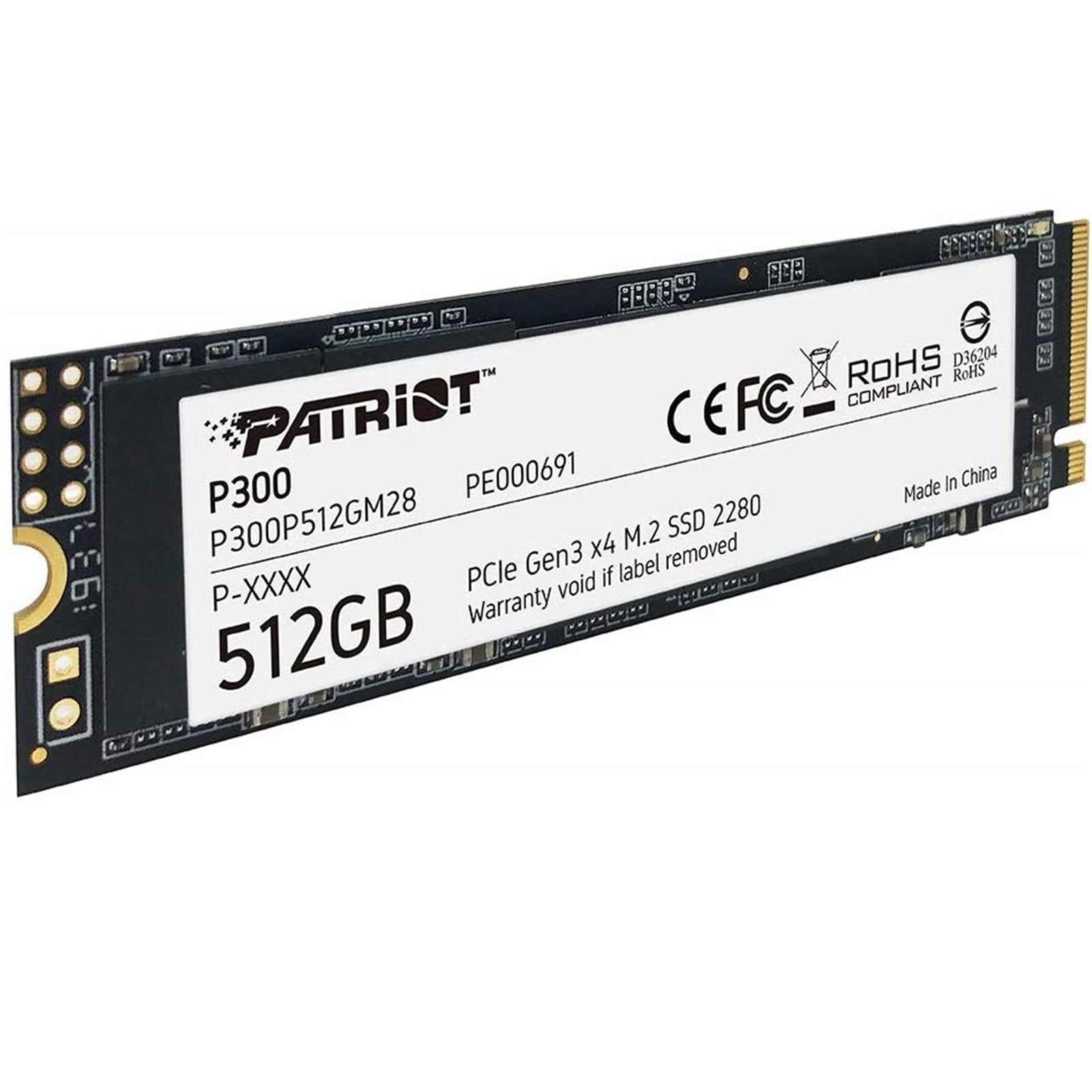 Patriot P300 High-Speed 512GB M.2 NVMe SSD Enhanced Performance & Reliability