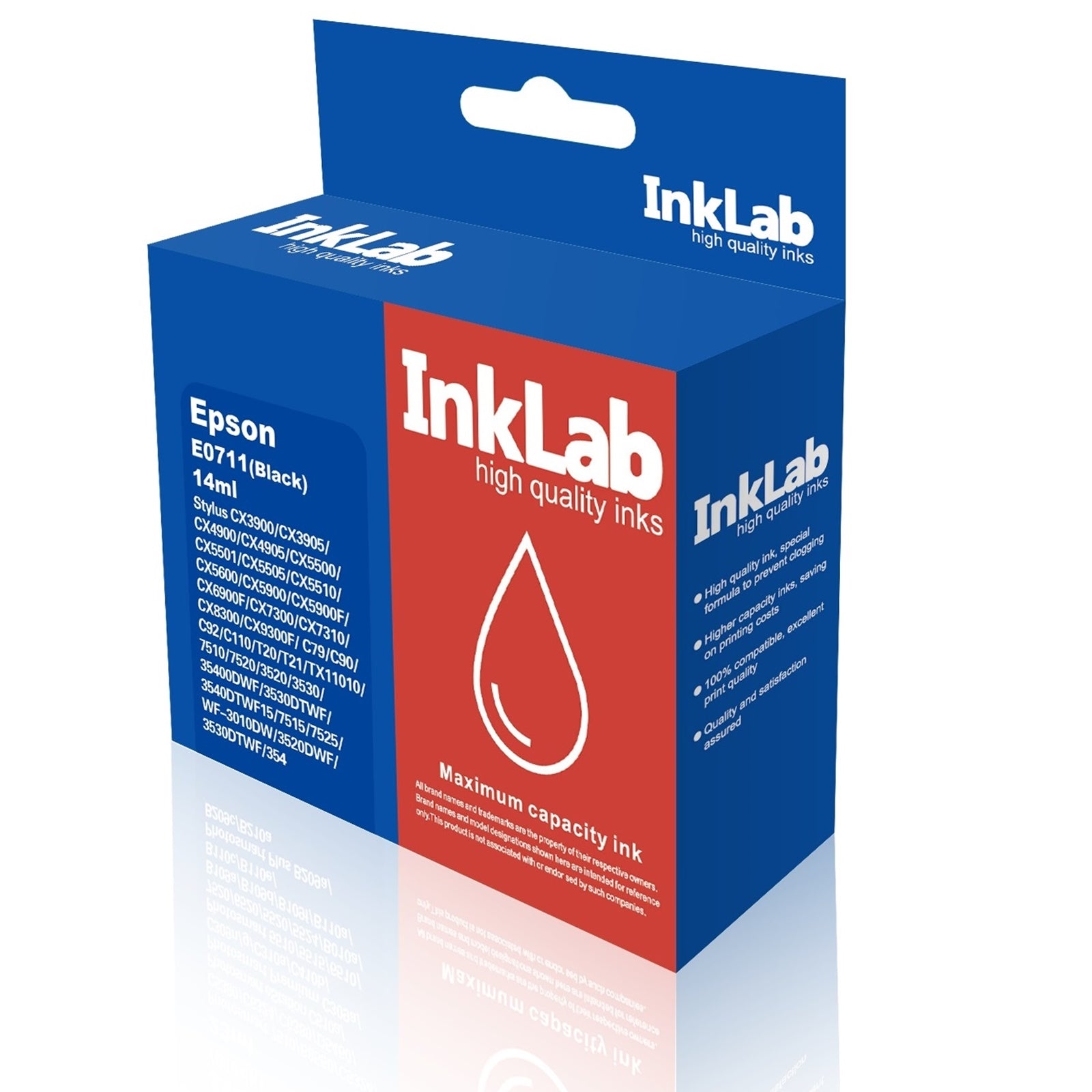 InkLab 711 Epson Compatible Replacement Ink - Black