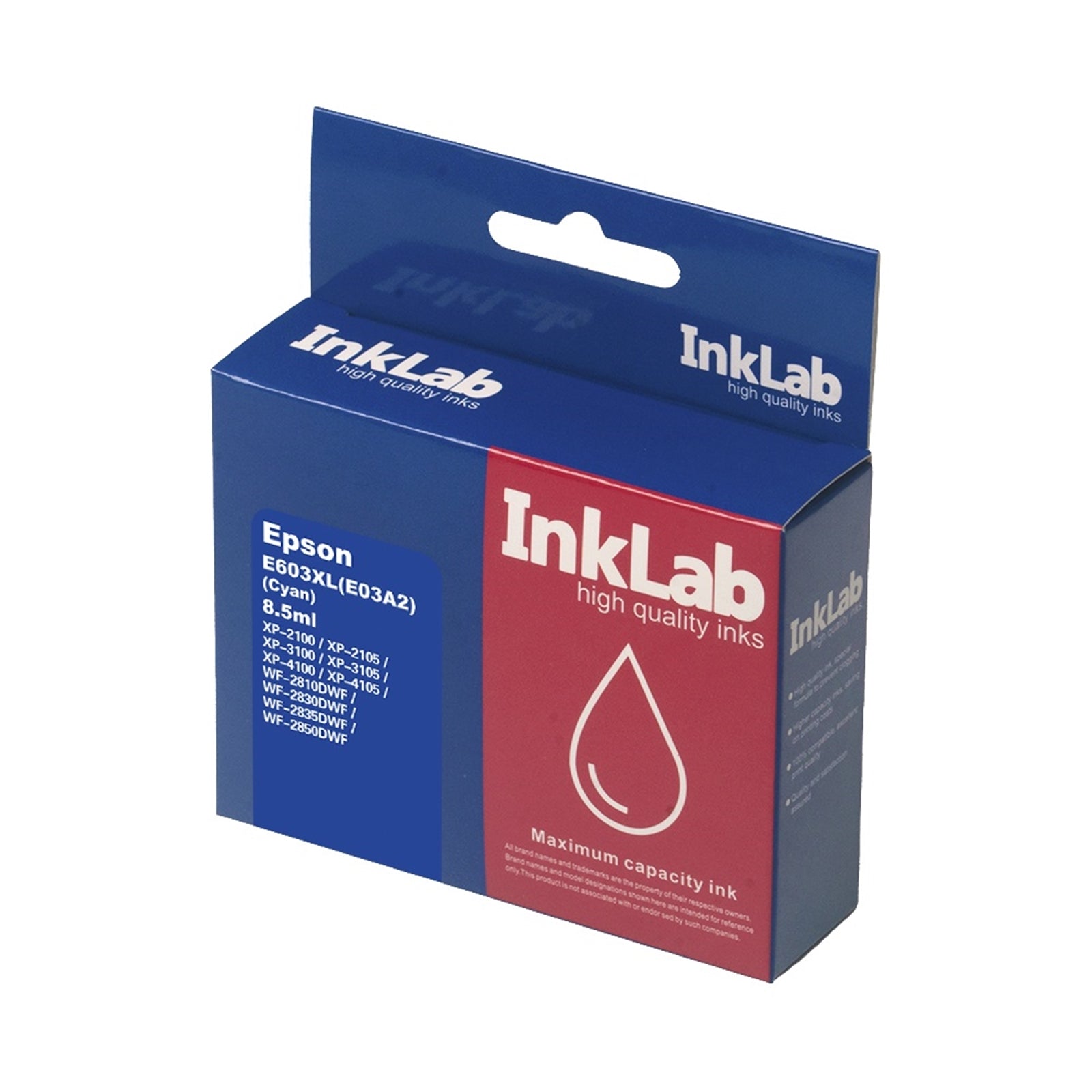 InkLab 603XL Epson Compatible Replacement Ink - Cyan