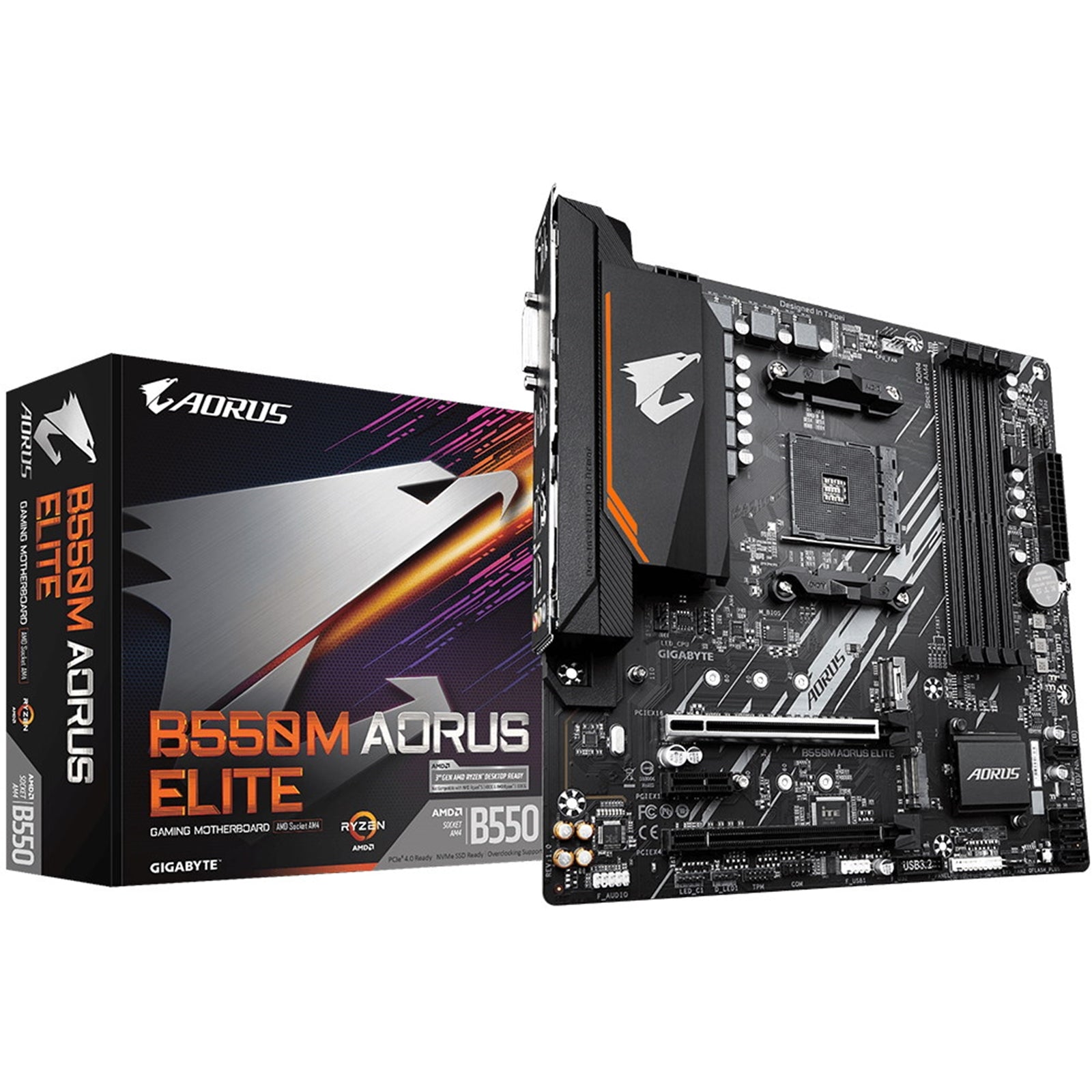 Gigabyte B550M AORUS ELITE - AMD Socket AM4 Micro ATX Motherboard with Advanced Gaming Features
