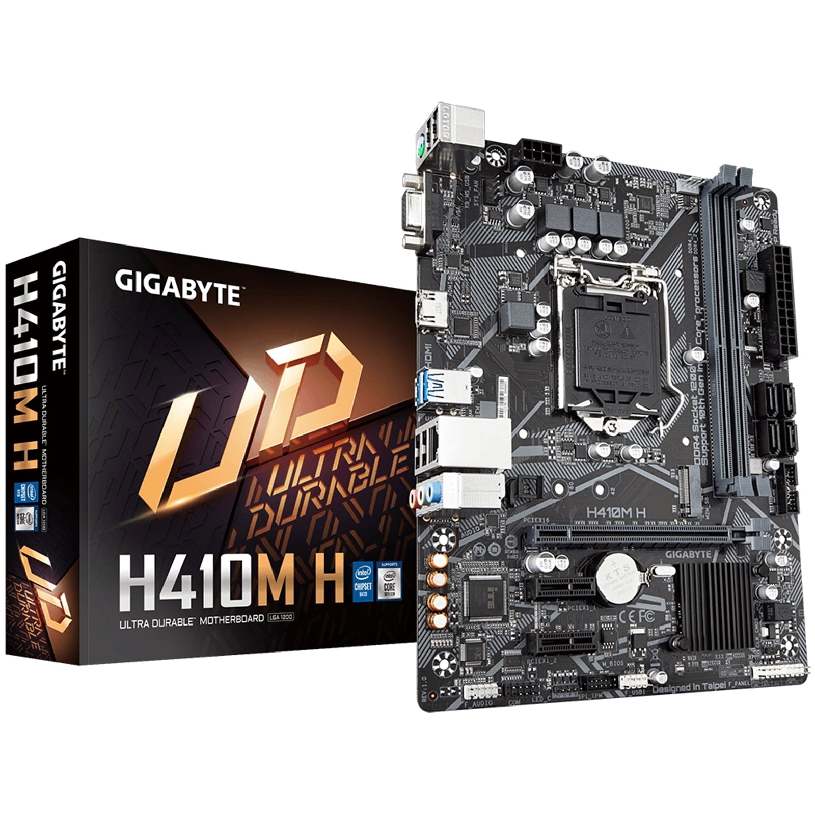 Gigabyte H410M H Gaming Motherboard Intel 10th Gen, DDR4, PCIe x16, M.2 Support, High-End Audio