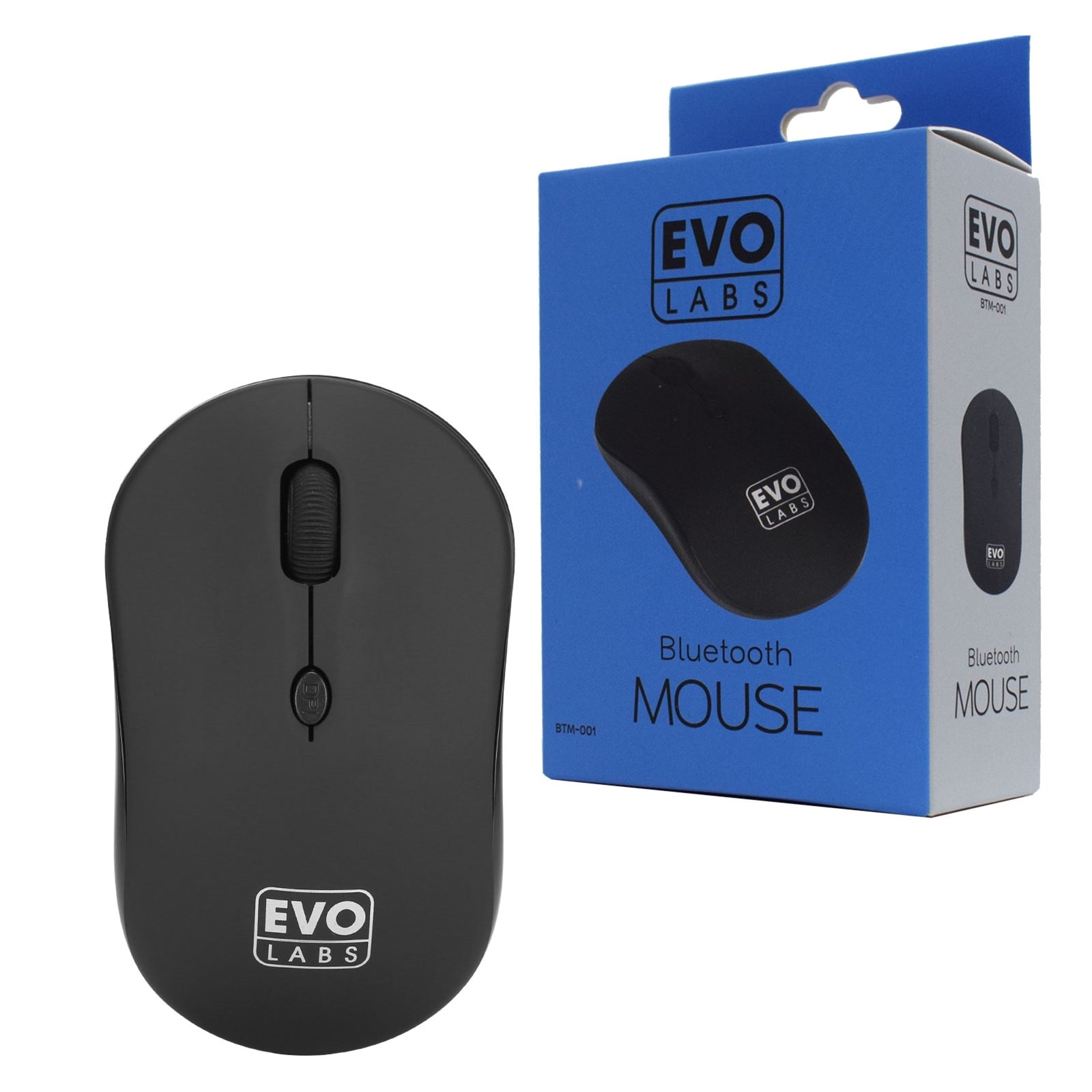 Evo Labs BTM-001 Bluetooth Wireless Optical Mouse Matte Black