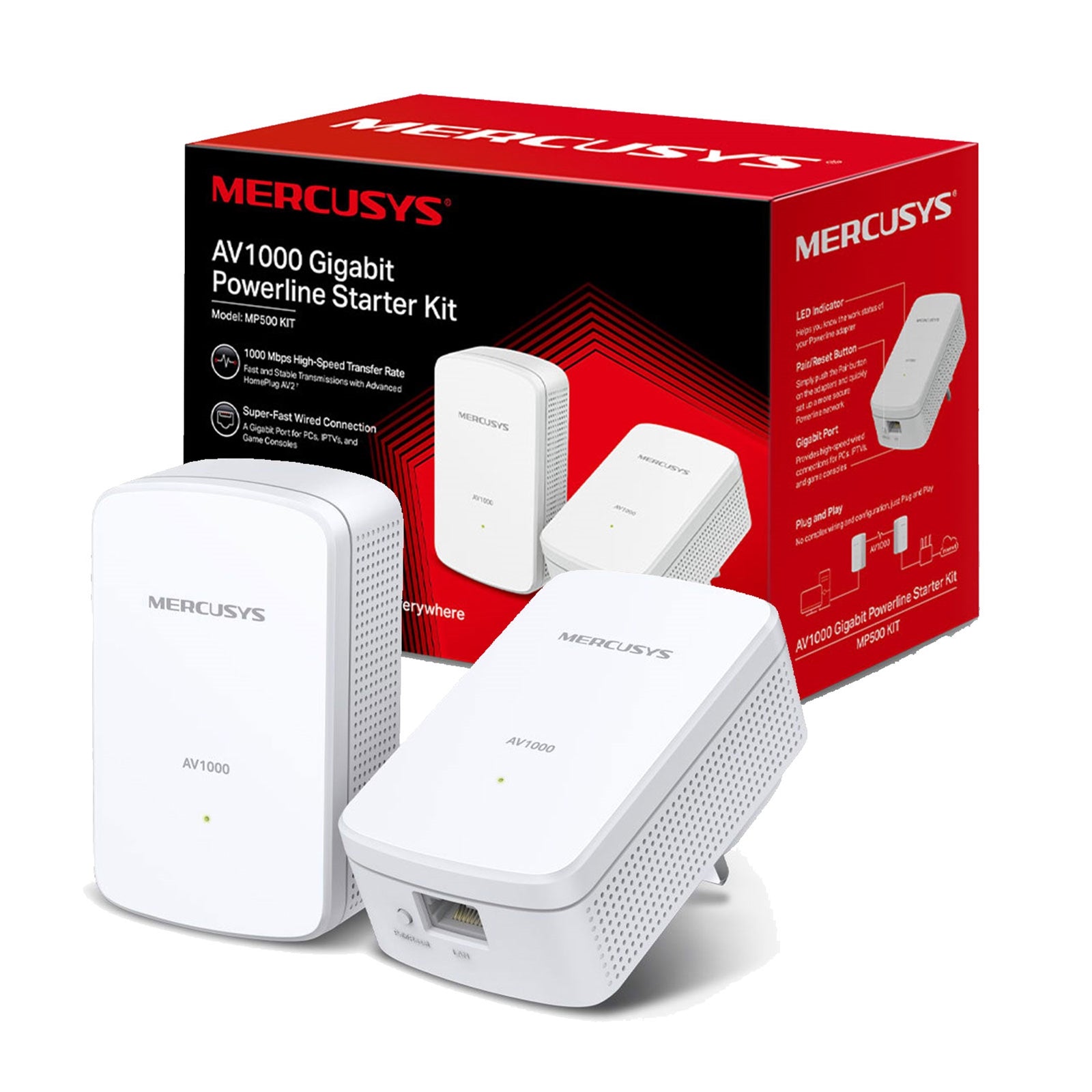 Mercusys AV1000 Gigabit Powerline Starter Kit