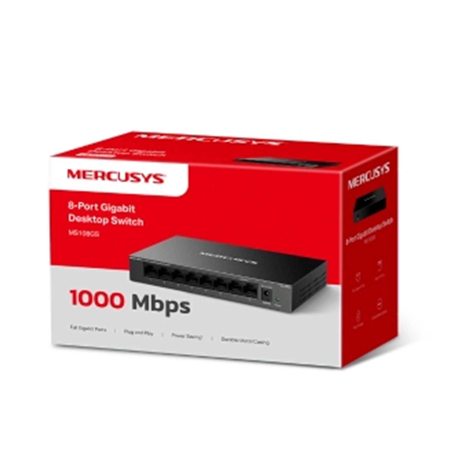 Mercusys MS108GS 8-Port Gigabit Desktop Switch - High-Speed, Energy-Efficient Ethernet Solution