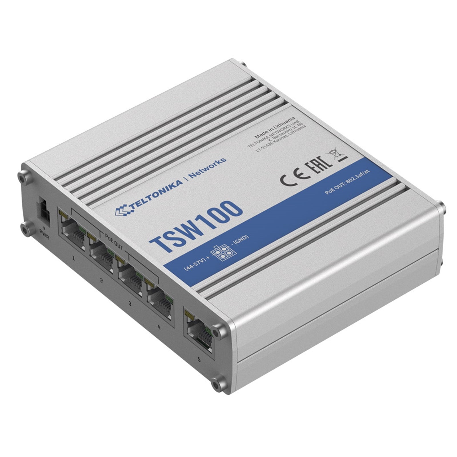 Teltonika TSW100 Gigabit POE+ Industrial Network Switch